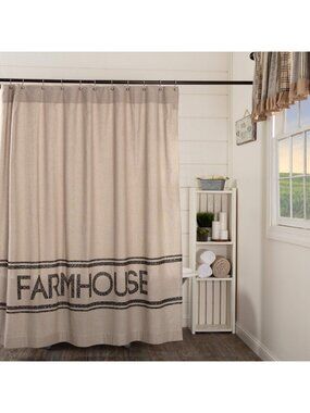 Rustic Farmhouse Sawyer Mill Shower Curtain - Vintage Style Bathroom Decor